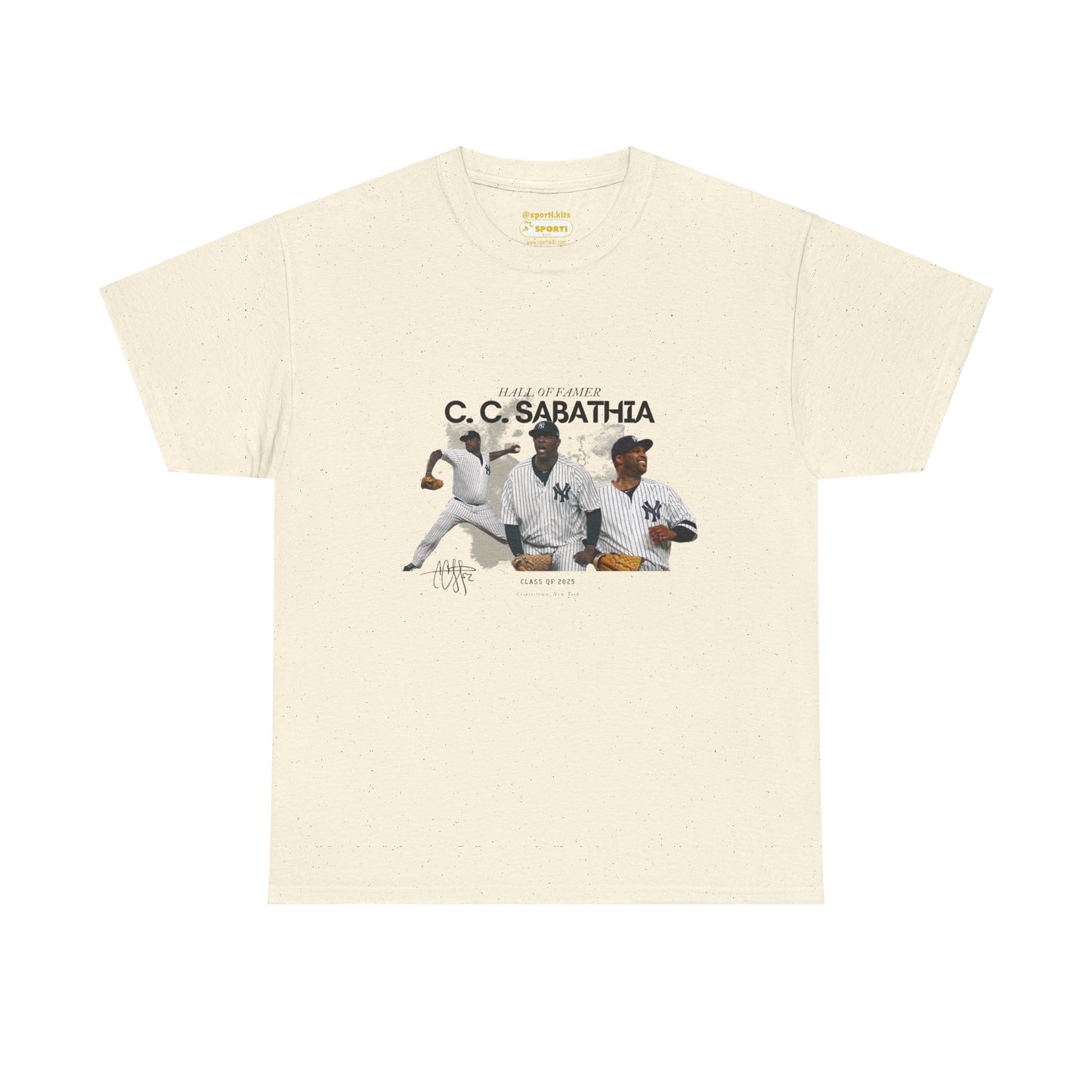 CC Sabathia Hall Of Fame 2025 Heavy Cotton T-Shirt