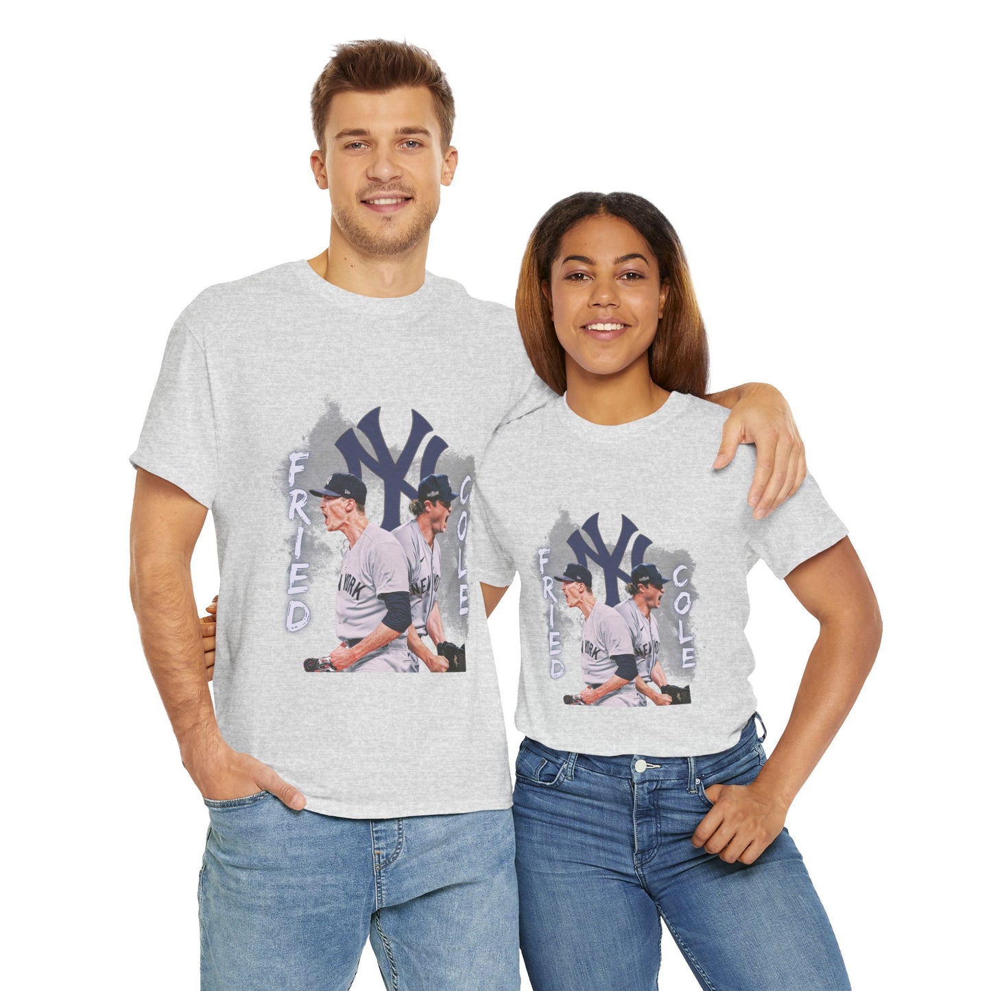 Max Fried and Gerrit Cole Duo Heavy Cotton T-Shirt Baseball Fan