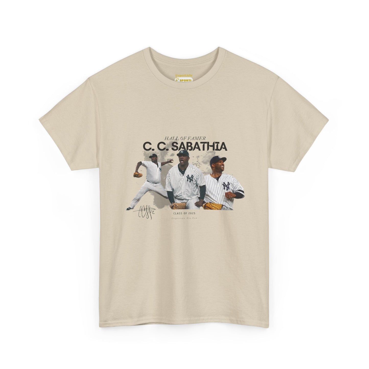 CC Sabathia Hall Of Fame 2025 Heavy Cotton T-Shirt