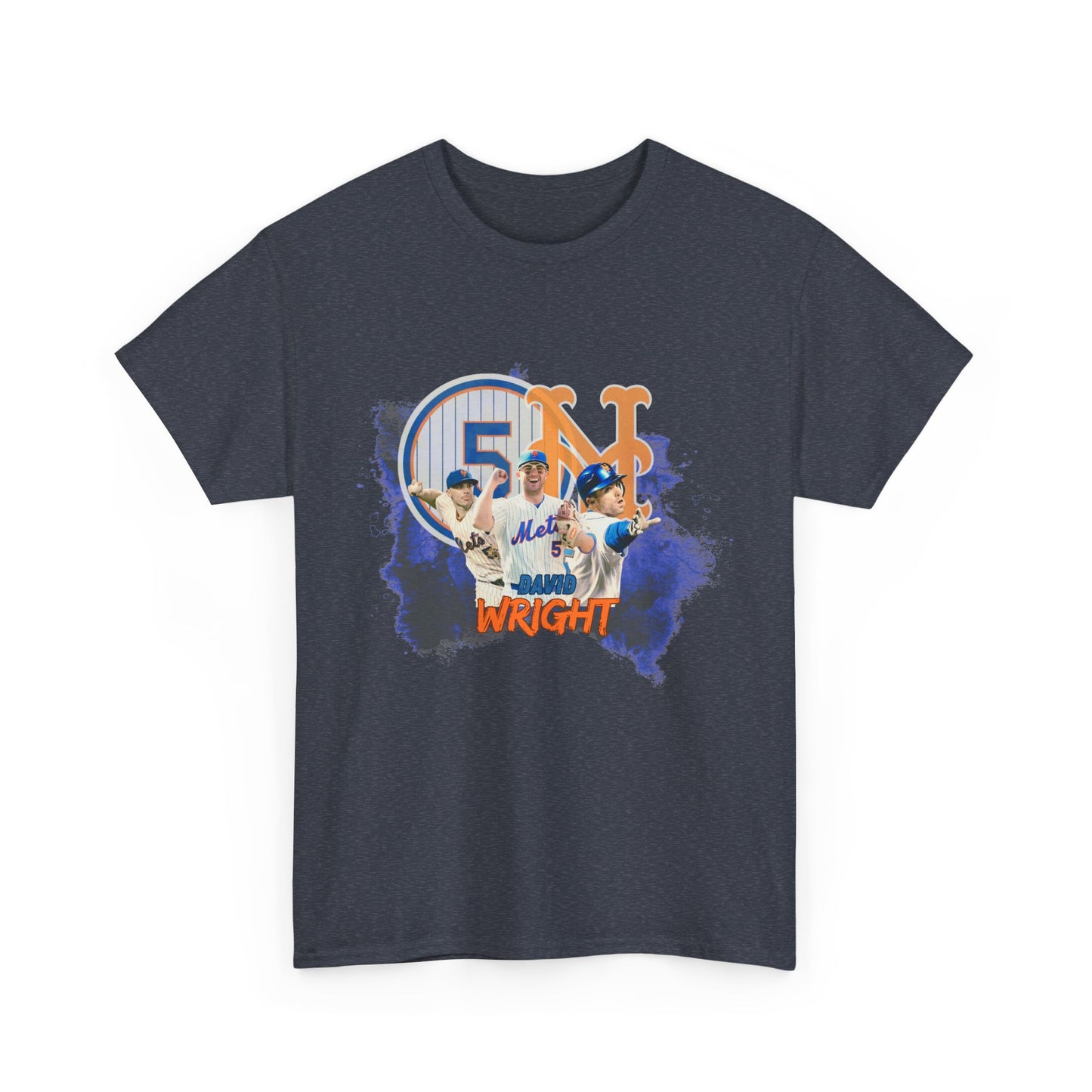 David Wright New York Mets Legend Heavy T-Shirt