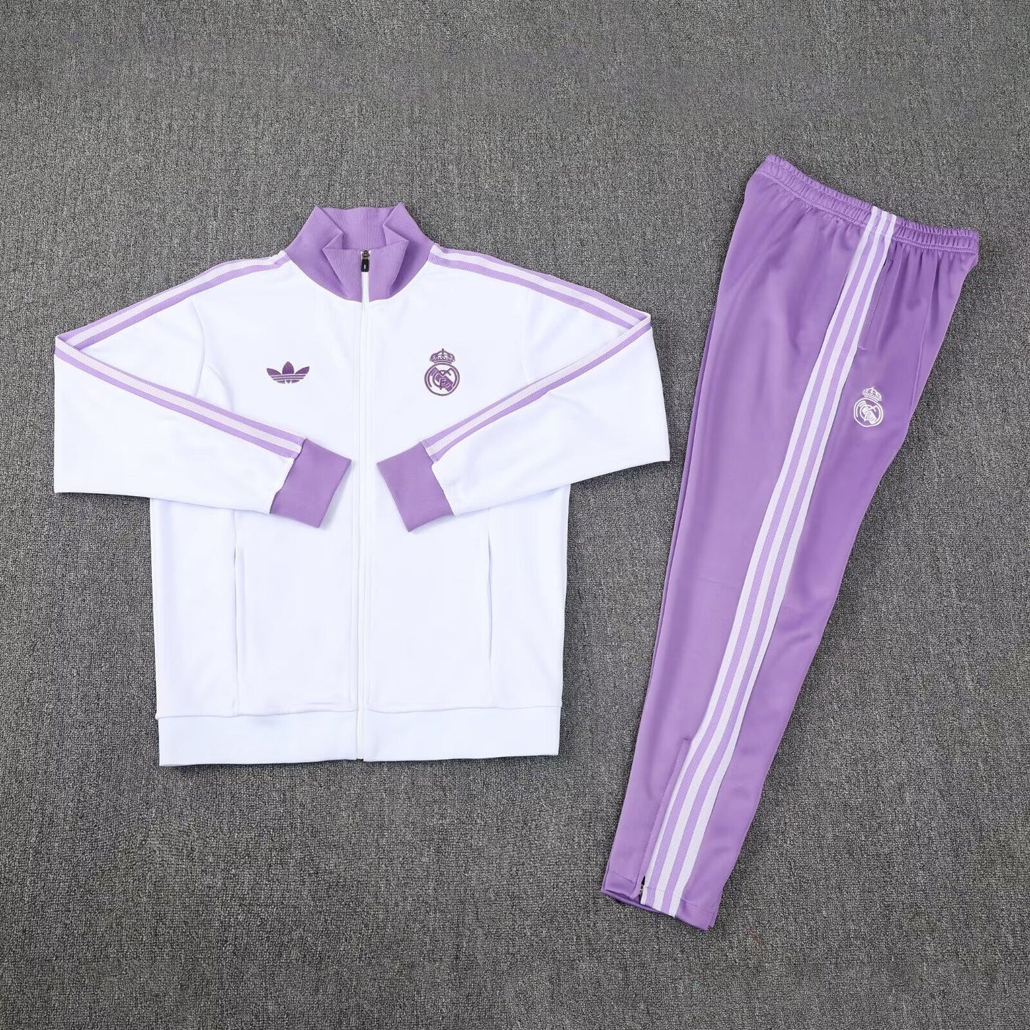 Real Madrid Purple and White Classic Style Tracksuit