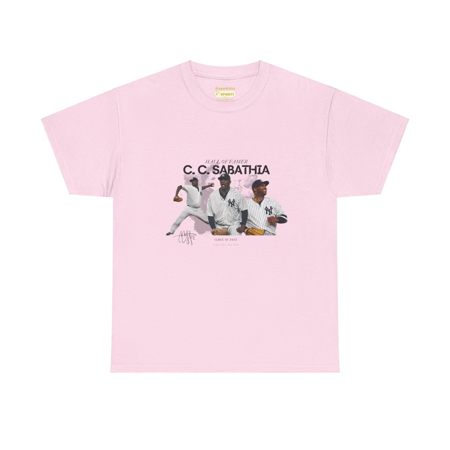 CC Sabathia Hall Of Fame 2025 Heavy Cotton T-Shirt