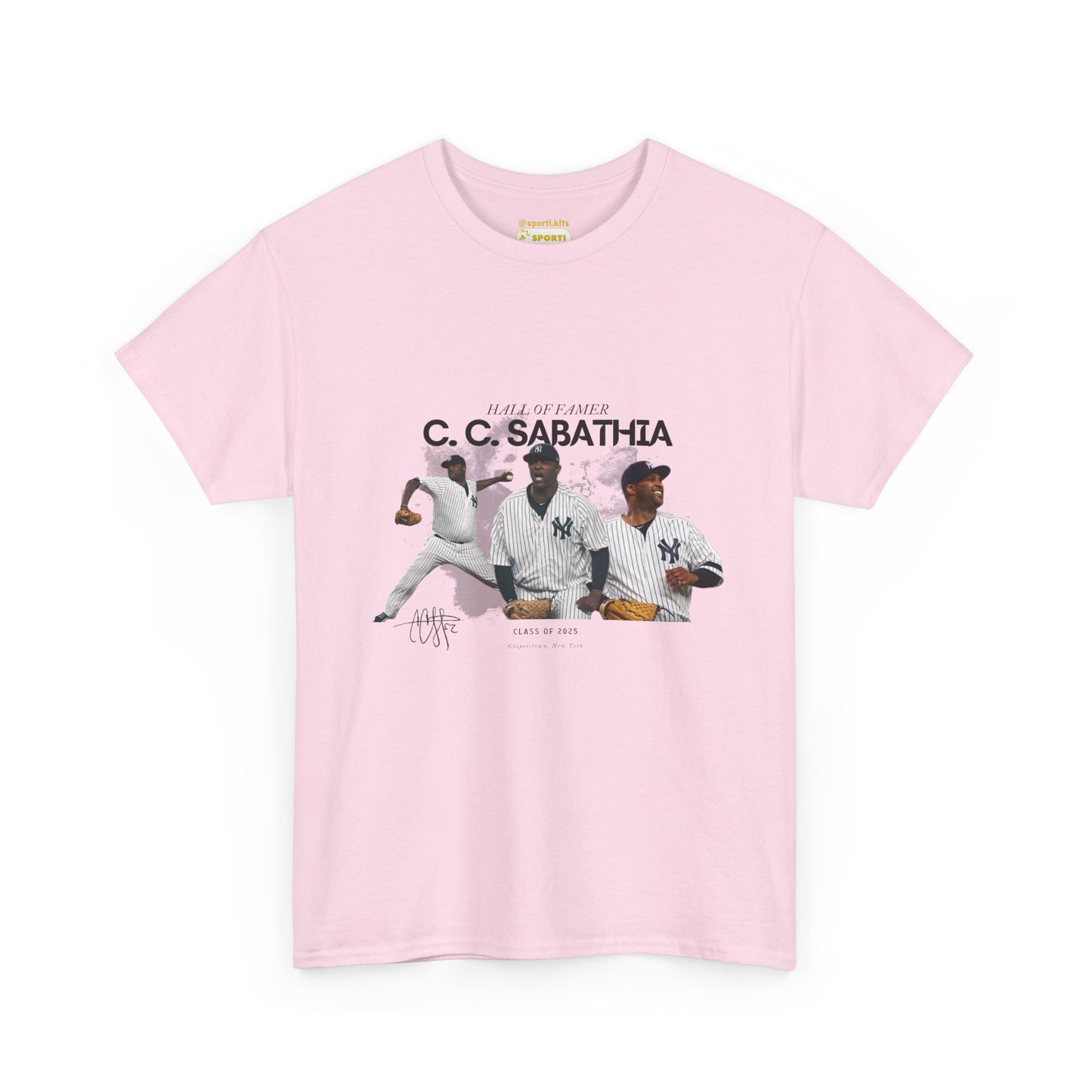 CC Sabathia Hall Of Fame 2025 Heavy Cotton T-Shirt