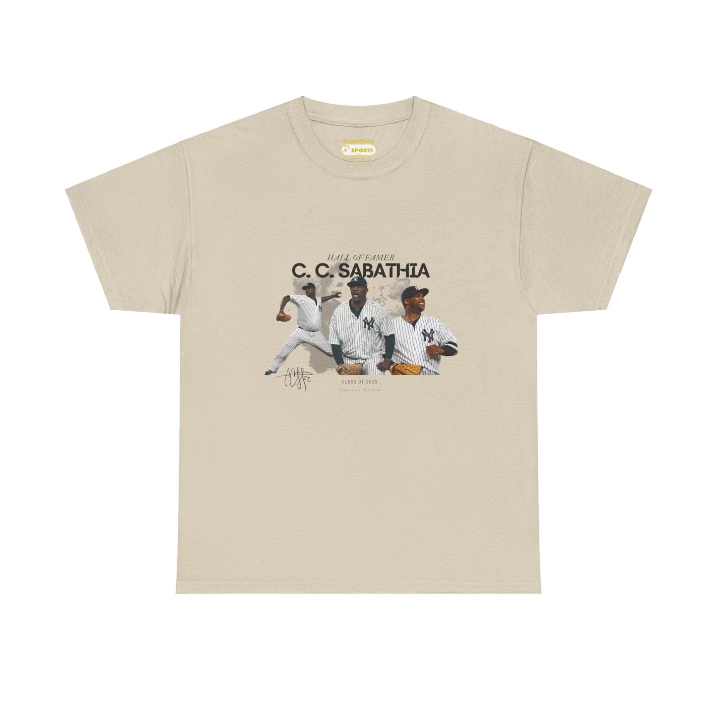 CC Sabathia Hall Of Fame 2025 Heavy Cotton T-Shirt