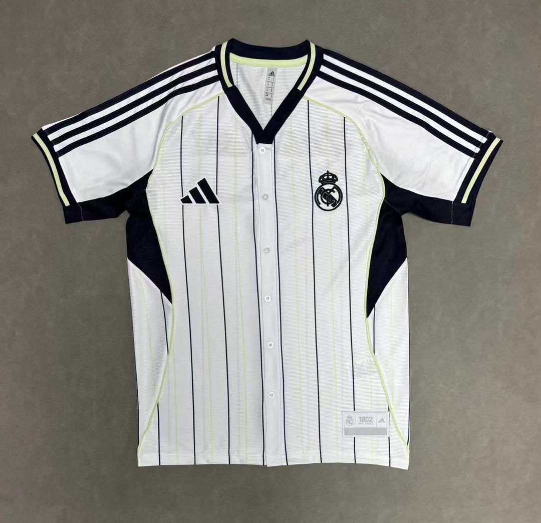 Real Madrid Pre-Match Jersey MLB Baseball Style