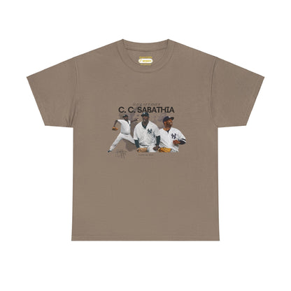 CC Sabathia Hall Of Fame 2025 Heavy Cotton T-Shirt