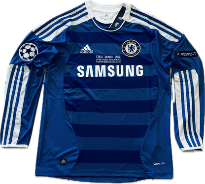 Chelsea 2012 Final Long Sleeve Jersey Drogba • XL