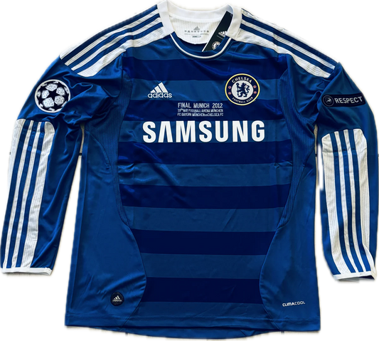 Chelsea 2012 Final Long Sleeve Jersey Drogba • XL
