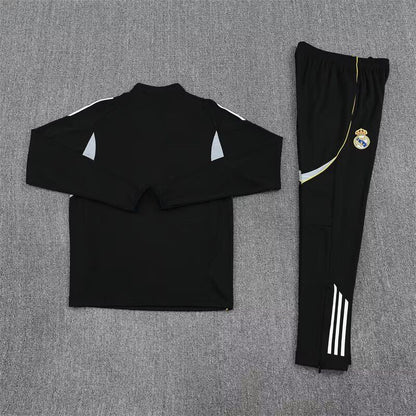Real Madrid Black Tracksuit Kit 2025-2026