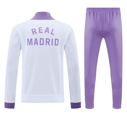 Real Madrid Purple and White Classic Style Tracksuit